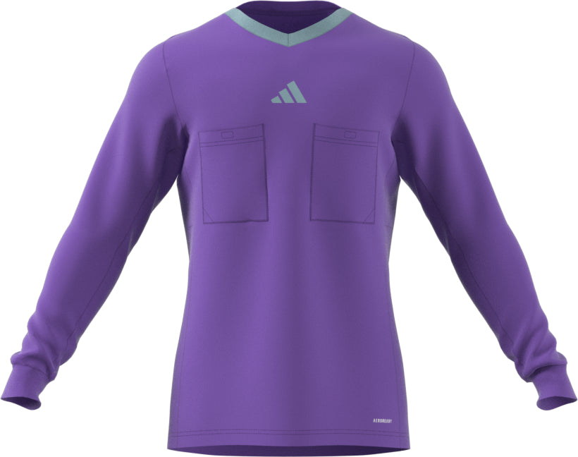 Adidas 3 Stripe Referee 22 LS Shirt Purple Rush