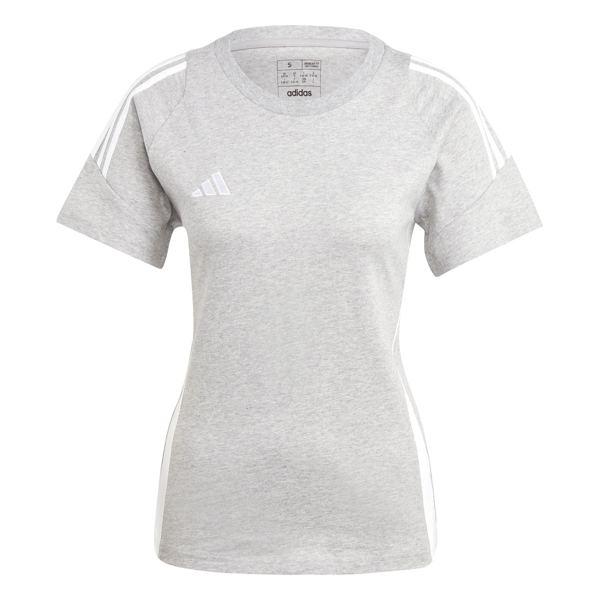 Adidas Tiro 24 Womens Sweat T-Shirt Medium Grey Heather/White