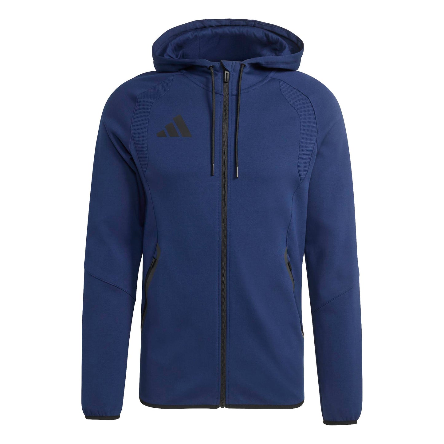 Adidas Tiro Travel Slim-Fit Full-Zip Cotton Hoodie Team Navy Blue 2