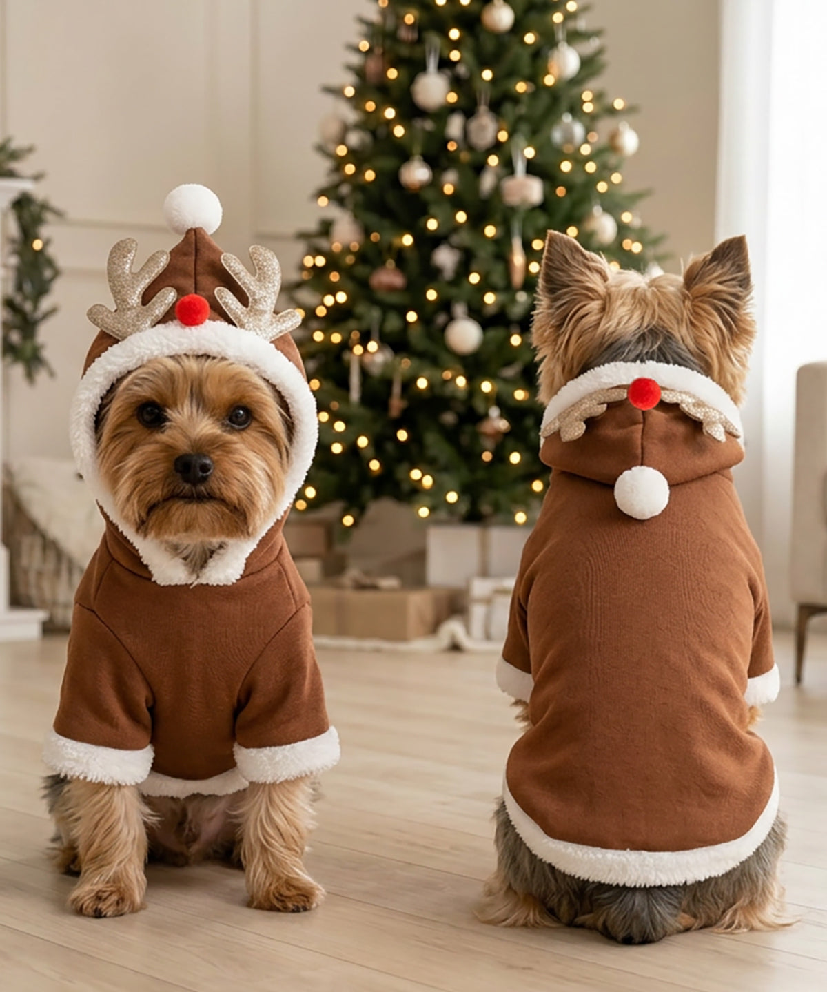 Portman & Pooch Dog’s Reindeer Hoodie - PP010