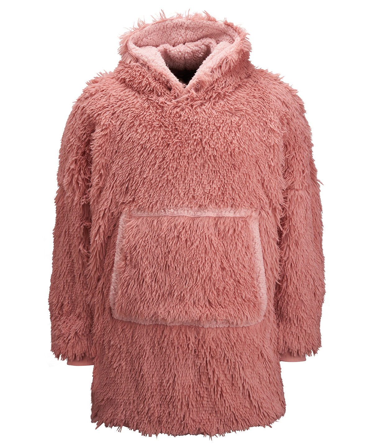The Ribbon Oversized Cosy Reversible Shaggy Sherpa Hoodie - RI001