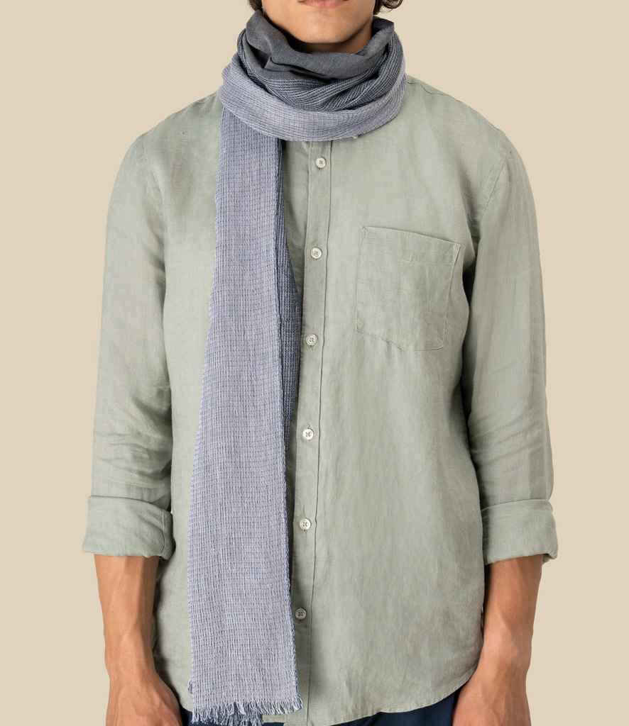Spasso Graphite Ink Striped Scarf - SP155