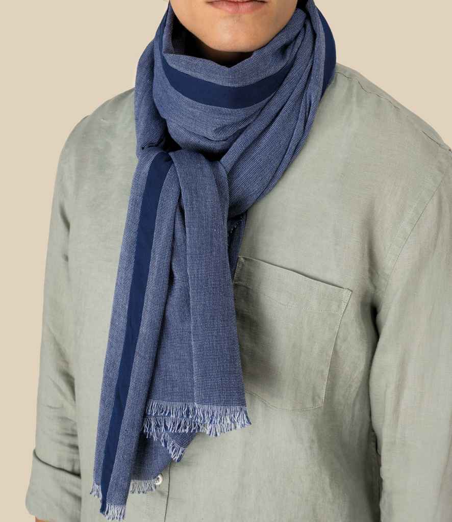 Spasso Blue Dotted Scarf - SP158