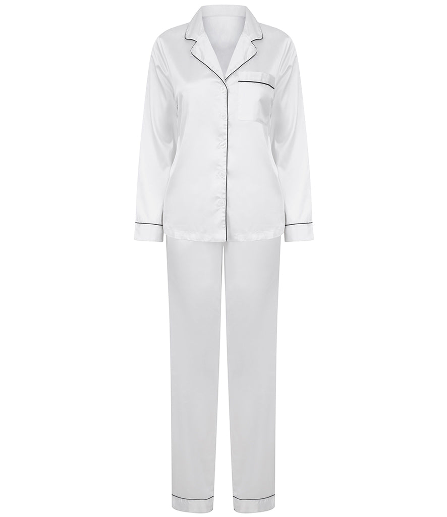 Towel City Ladies Satin Long PJ's - TC55