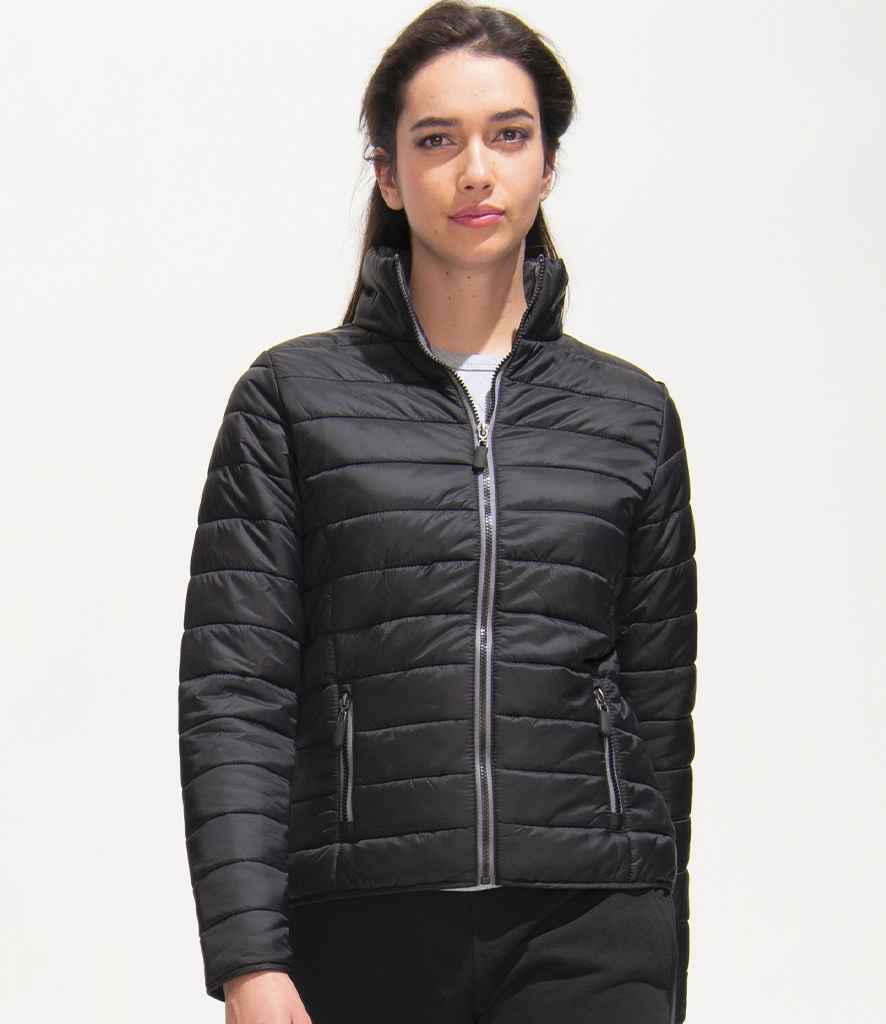 SOL'S Ladies Ride Padded Jacket 01170 in Black – model
