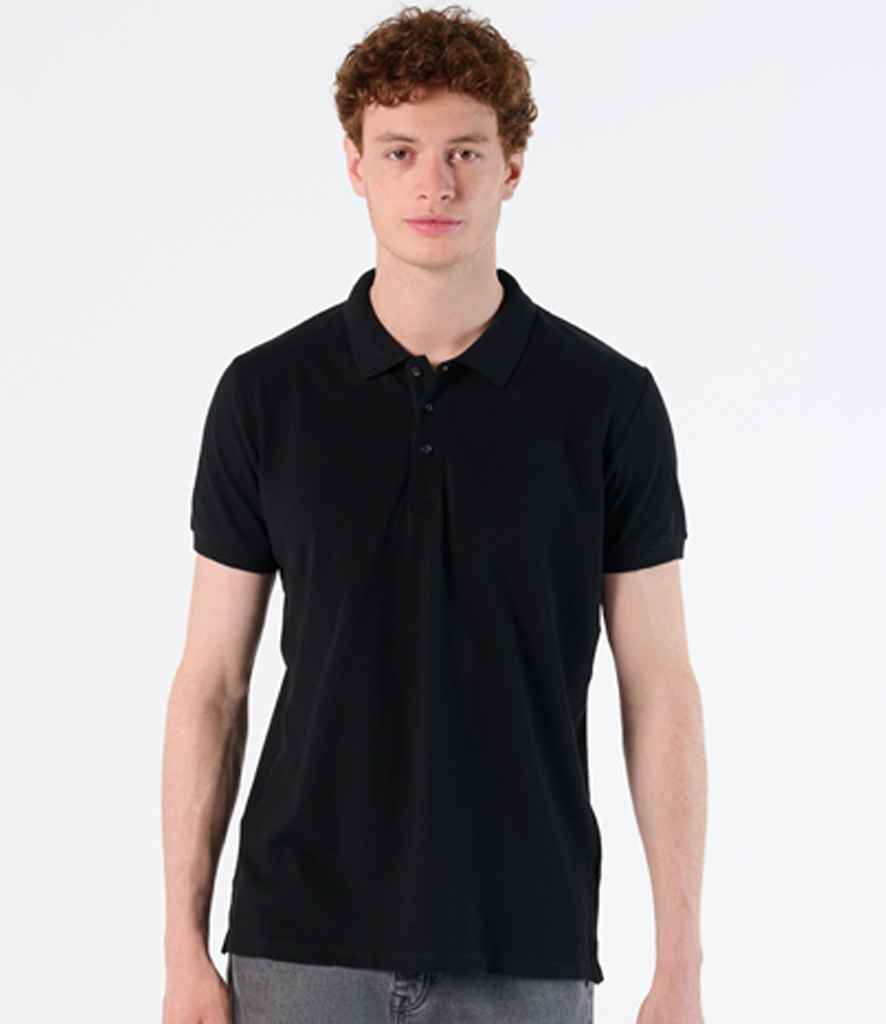 SOL'S Phoenix Piqué Polo Shirt 01708 in Black – model