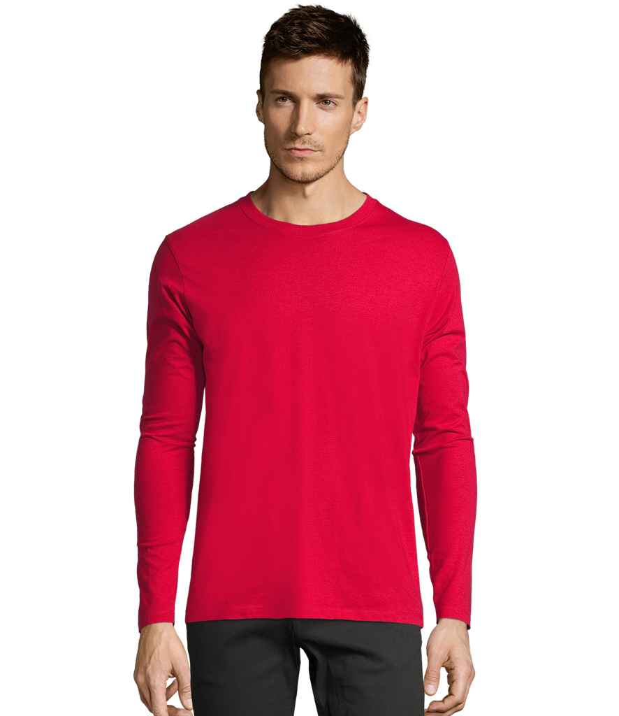 SOL'S Imperial Long Sleeve T-Shirt 02074 in Red – model