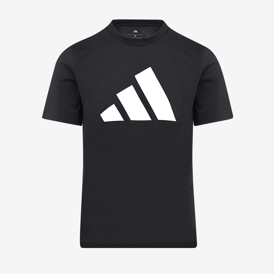 Adidas Mens Cotton Logo T-Shirt 25 Black/White