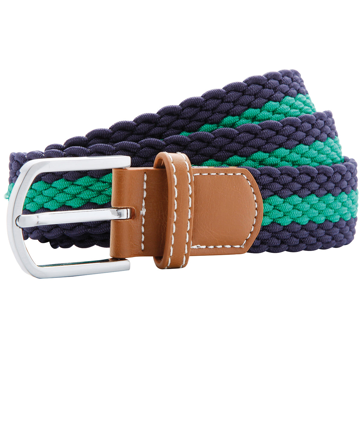 Two-Colour Stripe Braid Stretch Belt - AQ901