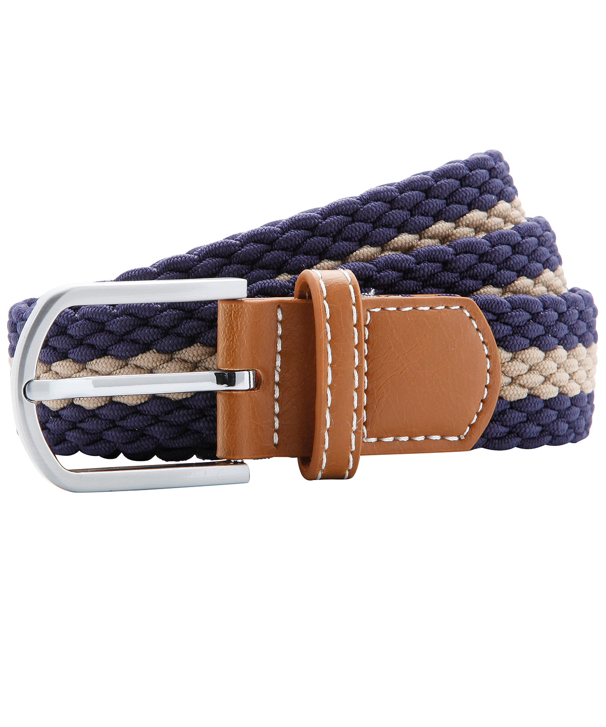 Two-Colour Stripe Braid Stretch Belt - AQ901