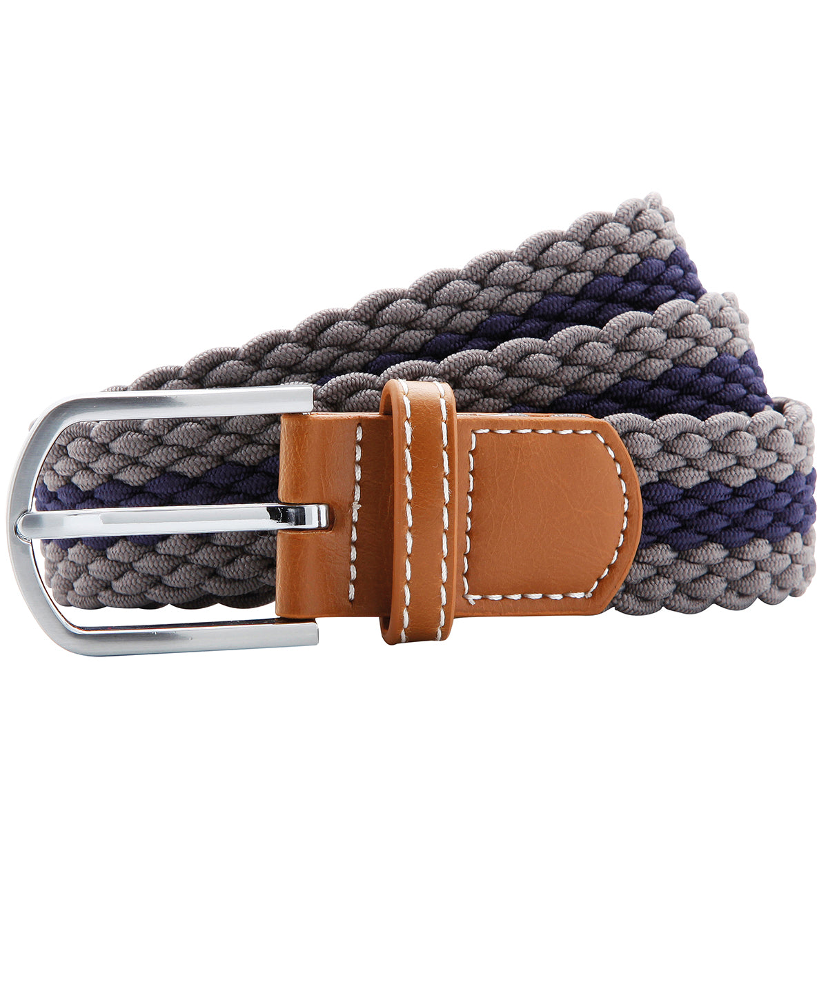Two-Colour Stripe Braid Stretch Belt - AQ901