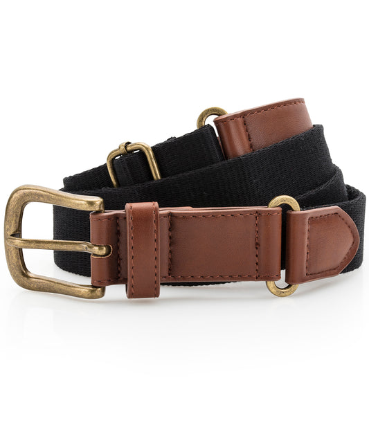 Faux Leather and Canvas Belt - AQ902