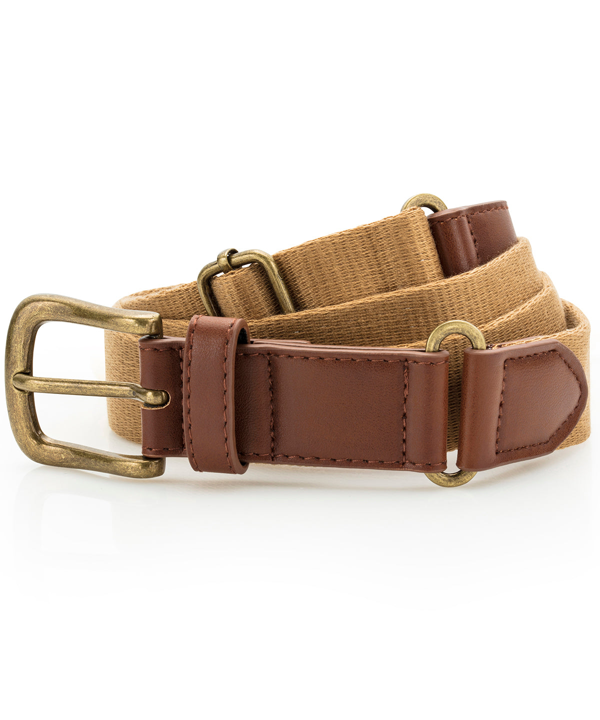 Faux Leather and Canvas Belt - AQ902