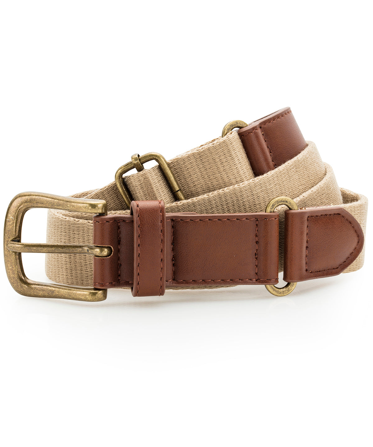 Faux Leather and Canvas Belt - AQ902