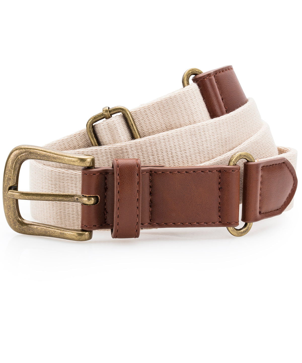 Faux Leather and Canvas Belt - AQ902