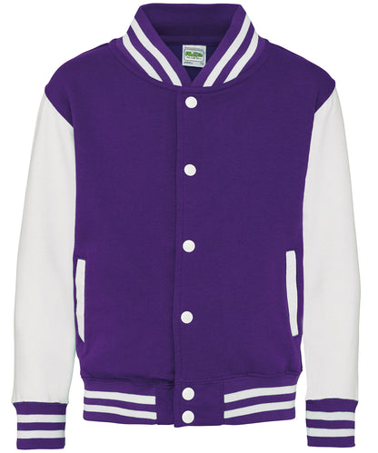 Just Hoods Kids Varsity Jacket - JH43J