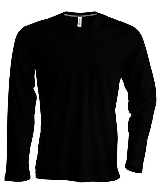 Kariban Men's Long-Sleeved V-Neck T-Shirt - KB358