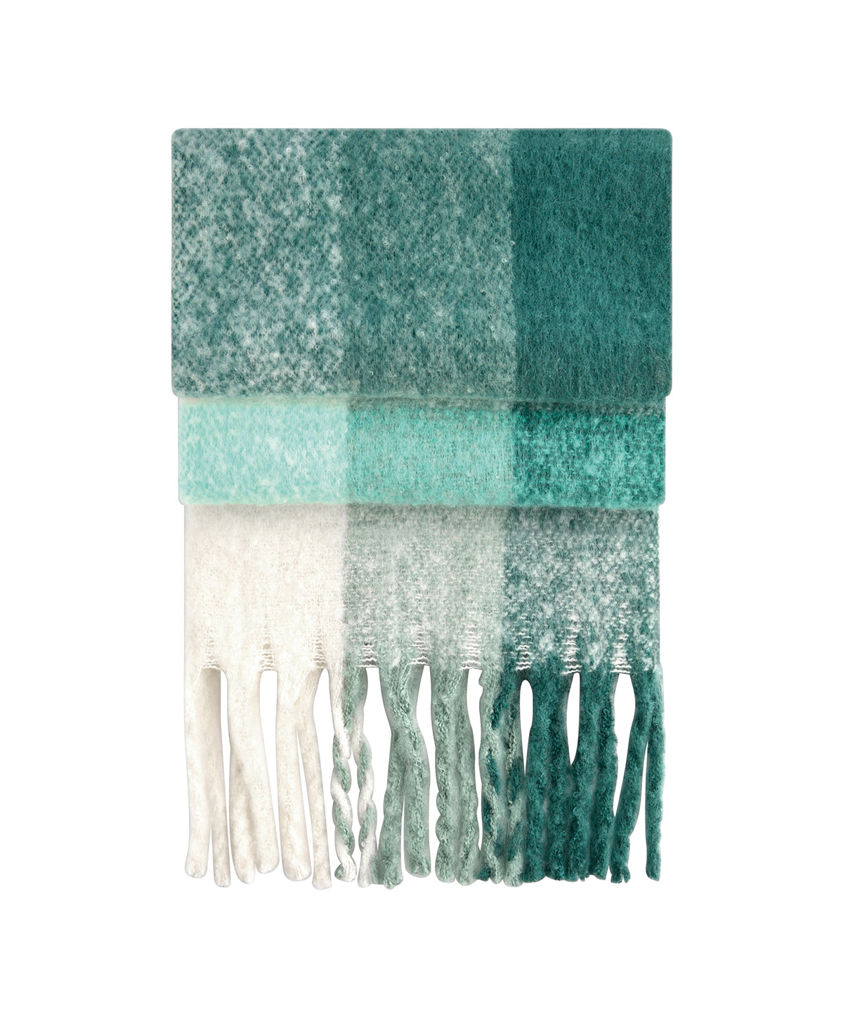 Fluffy Check Scarf - B494R