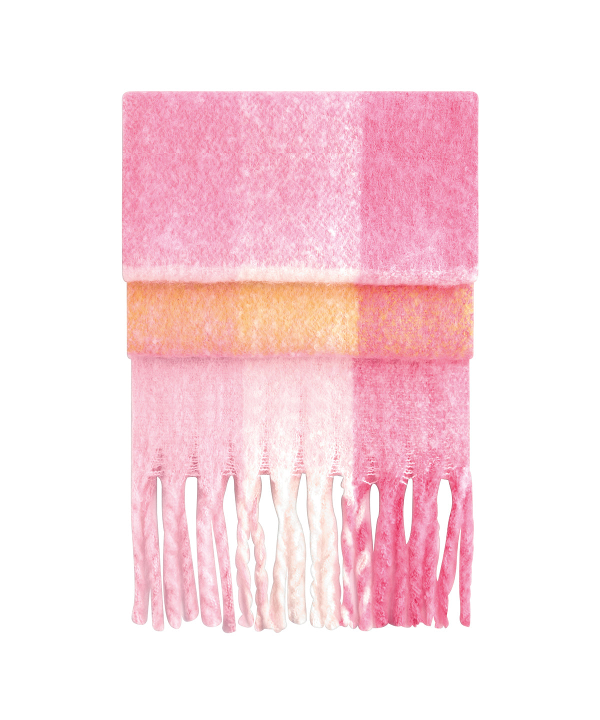 Fluffy Check Scarf - B494R