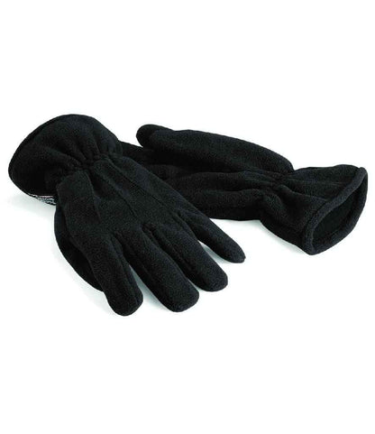 Beechfield Suprafleece Thinsulate Gloves BB295 in Black – front