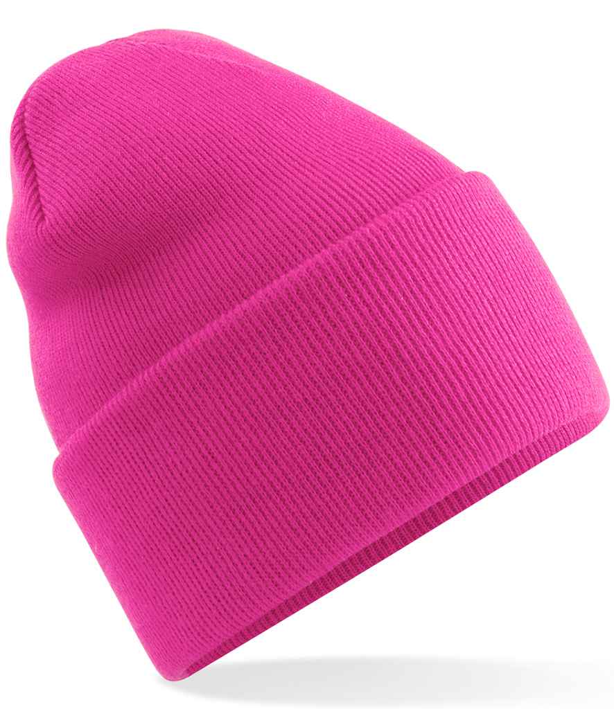 Beechfield Original Recycled Deep Cuffed Beanie BB40R in Fuchsia – front