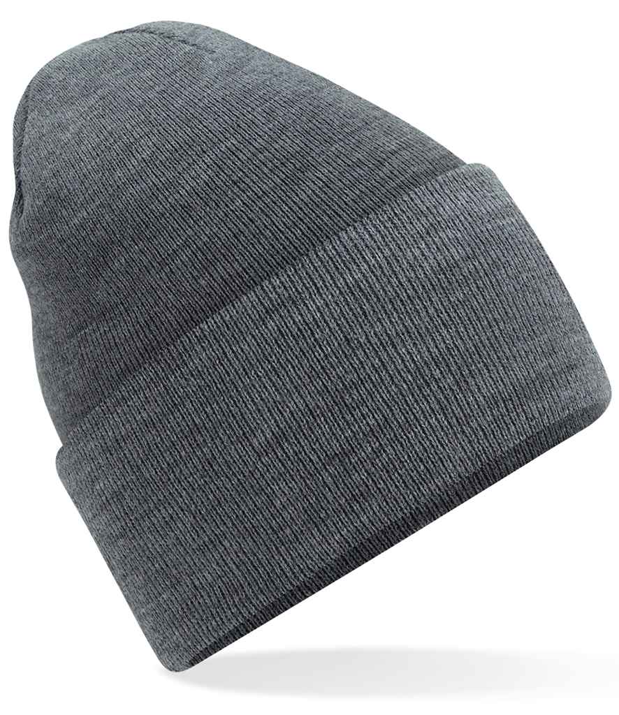 Beechfield Original Recycled Deep Cuffed Beanie BB40R in Granite – front