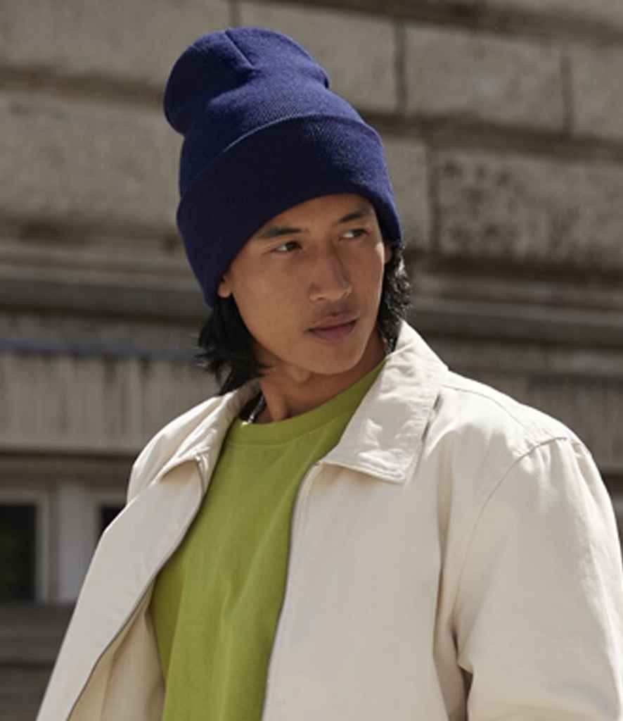 Beechfield Original Recycled Deep Cuffed Beanie BB40R in Oxford Navy – model