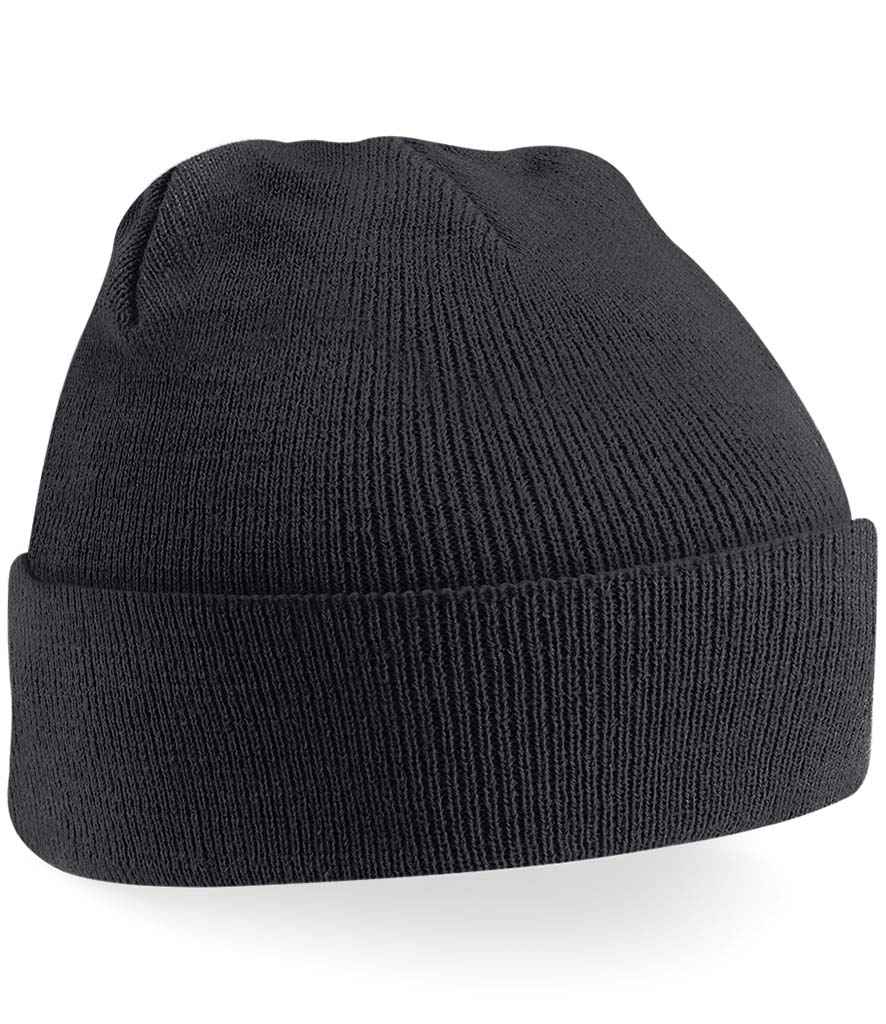 Beechfield Kids Original Cuffed Beanie BB45B in Black – front