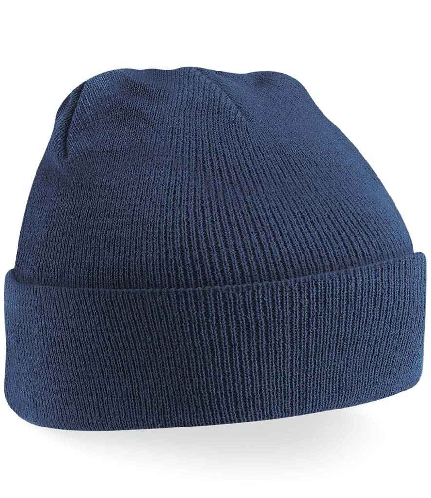 Beechfield Kids Original Cuffed Beanie BB45B in French Navy – front