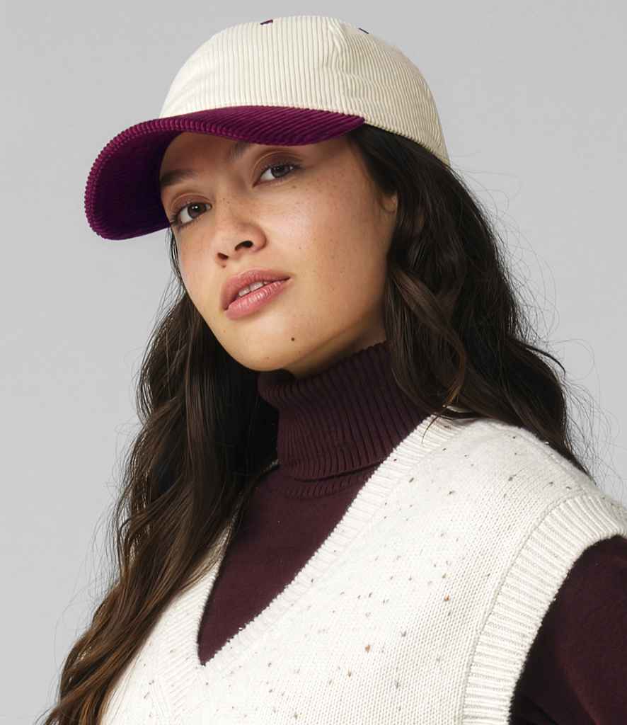 Beechfield Contrast Peak Corduroy Cap - BB690