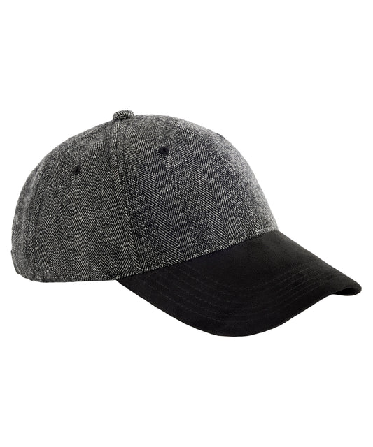 Beechfield Suede Peak Herringbone Cap - BC627