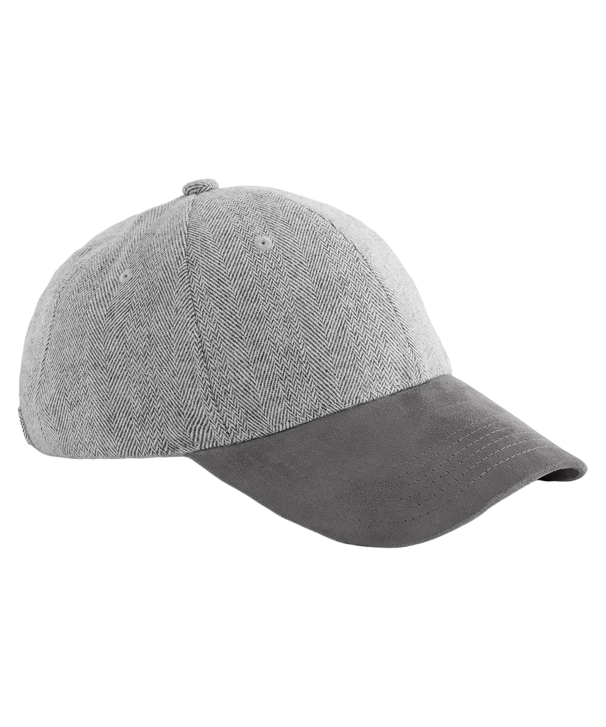 Suede Peak Herringbone Cap - BC627