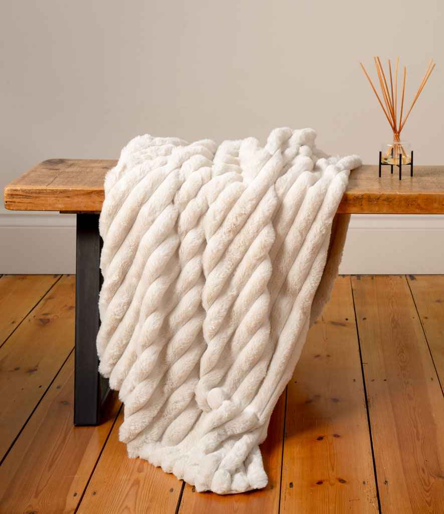 Brand Lab Ribbed Plush Blanket - BH005