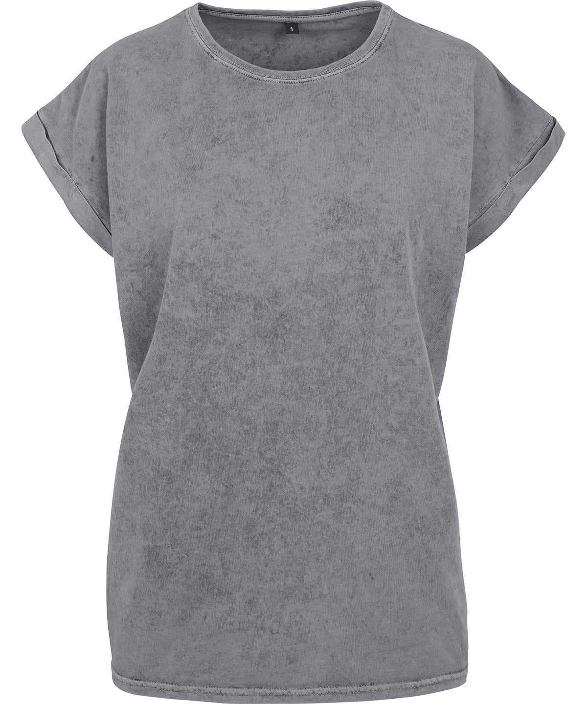 Women's Acid Washed Extended Shoulder Tee - BY053