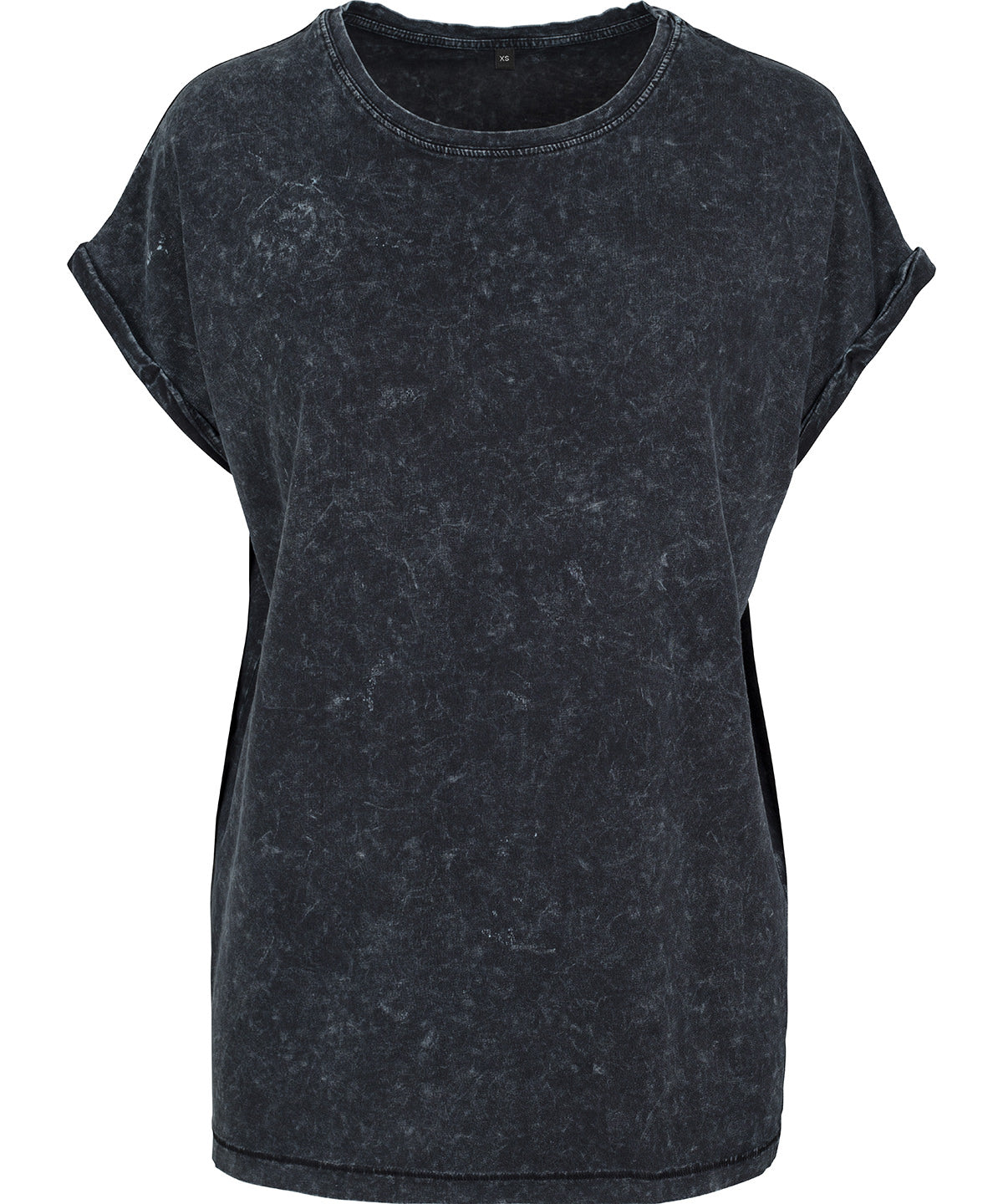 Women's Acid Washed Extended Shoulder Tee - BY053