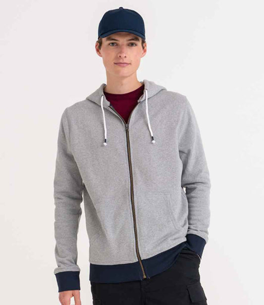 EA051 Heather Grey/Navy Model