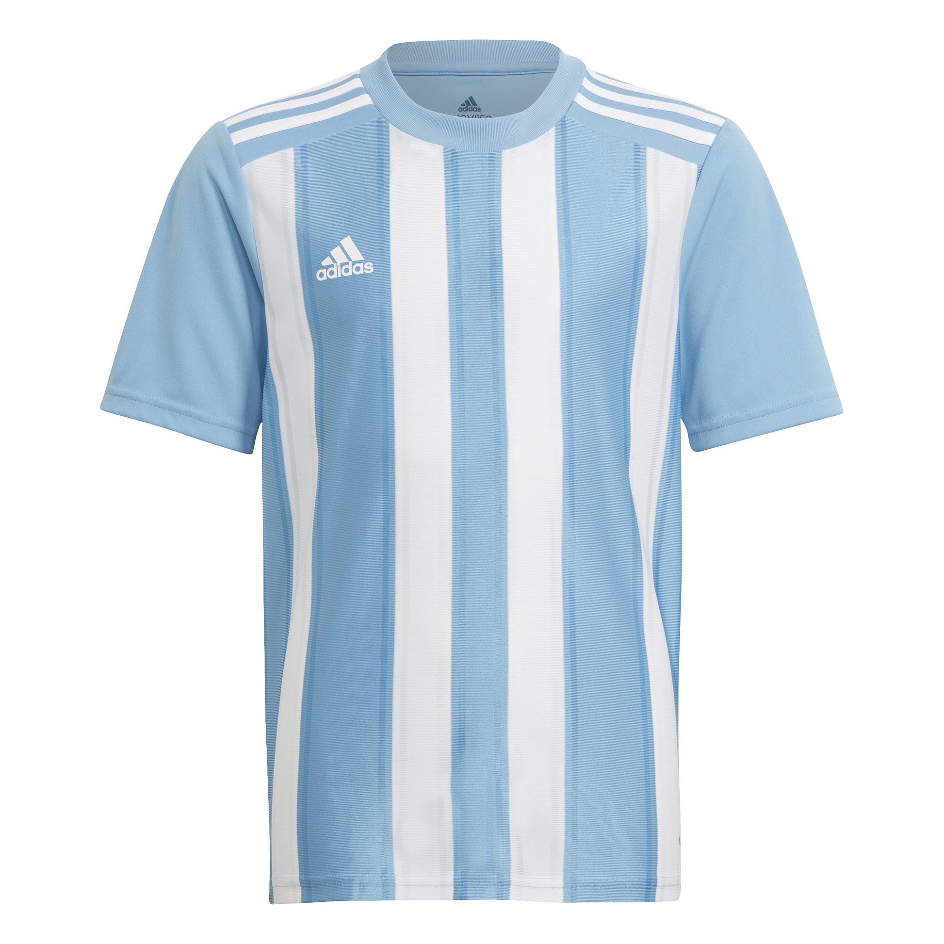 Adidas Junior Striped 21 SS Jersey Team Light Blue/White