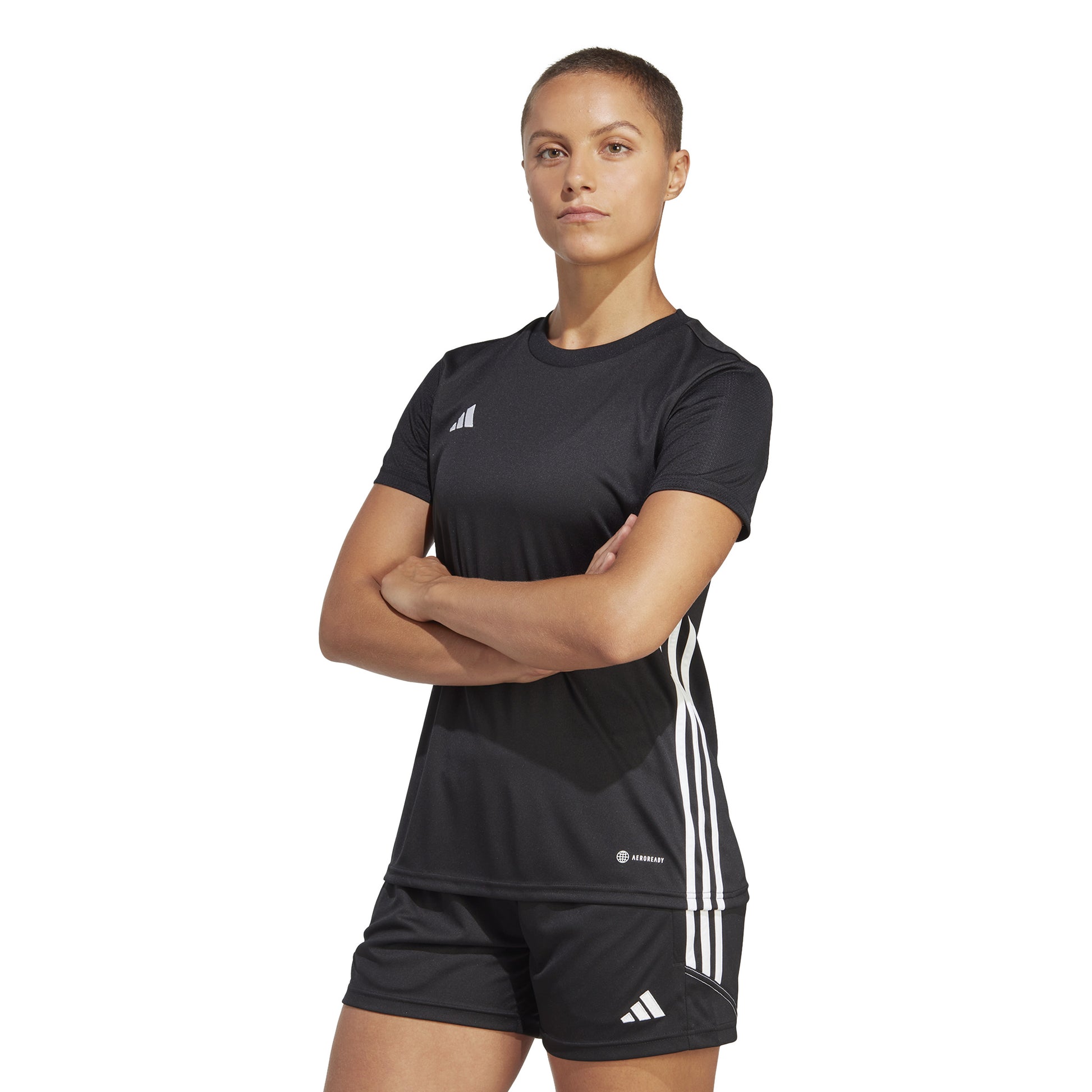 Adidas Tabela 23 Womens SS Shirt Black/White
