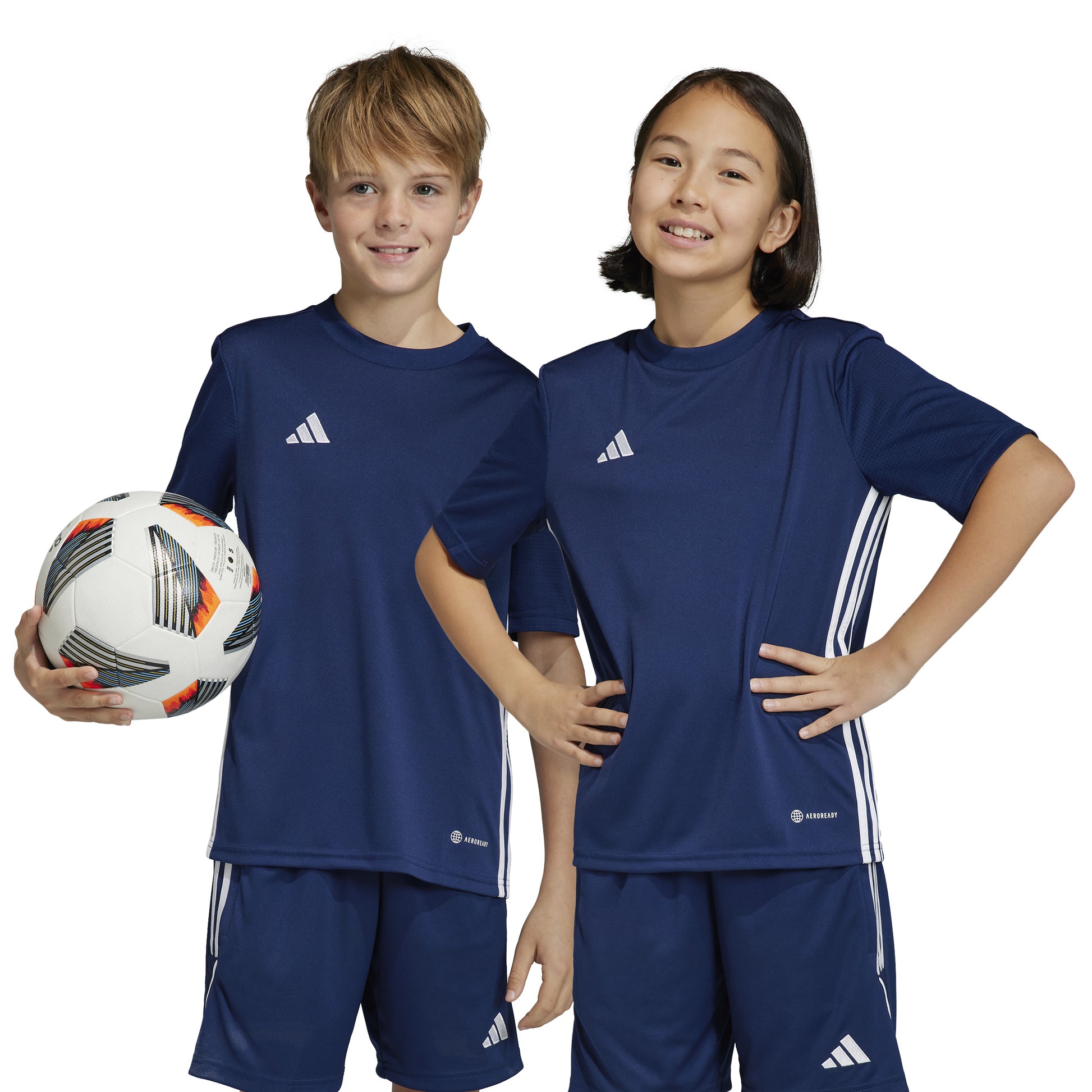 Adidas Junior Tabela 23 SS Shirt Team Navy Blue 2/White