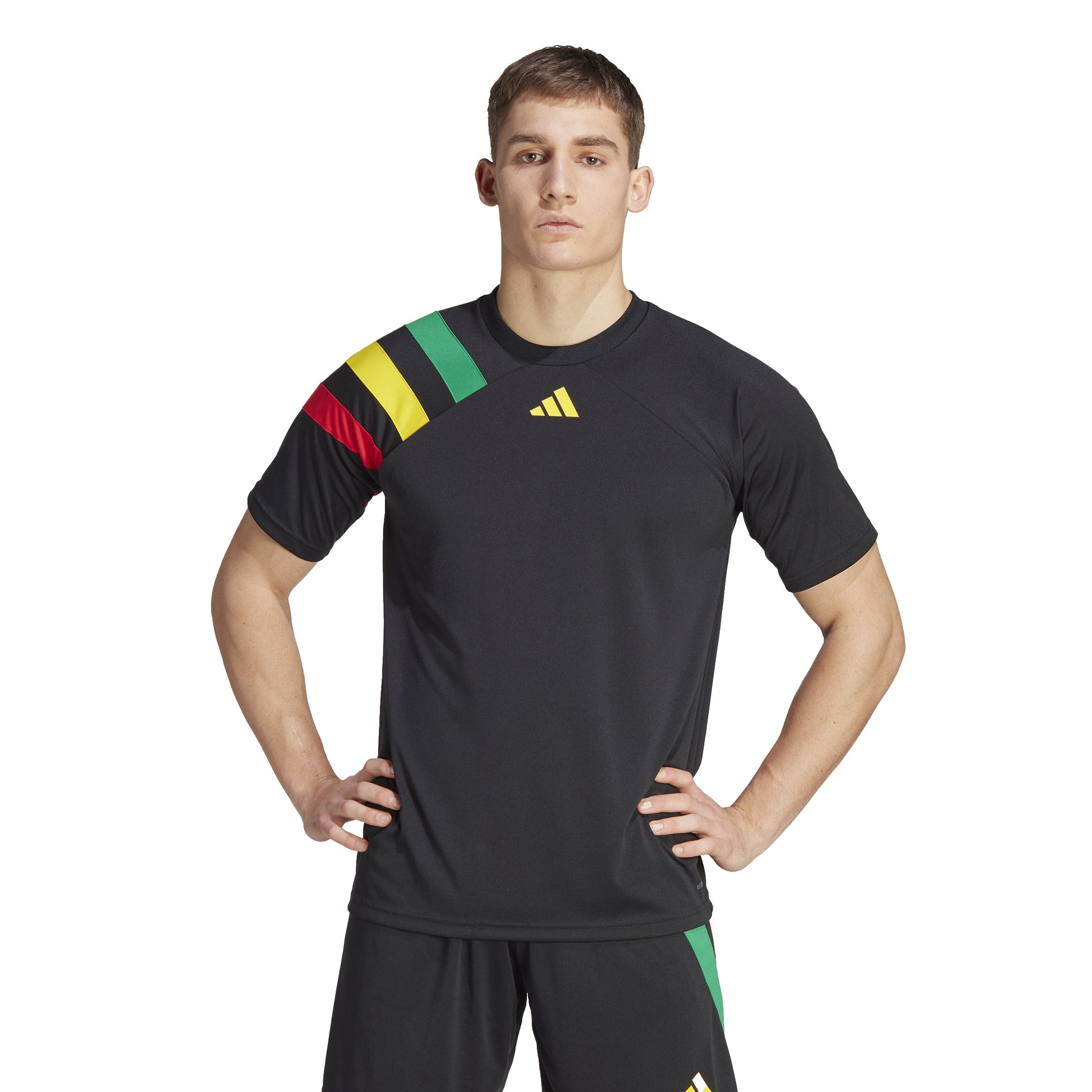 Adidas Fortore 23 SS Shirt Black/Team Green/Team Yellow