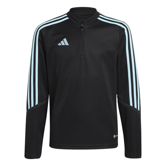 Adidas Junior Tiro 23 Club Slim 1/4 Zip Training Top Black/Blue
