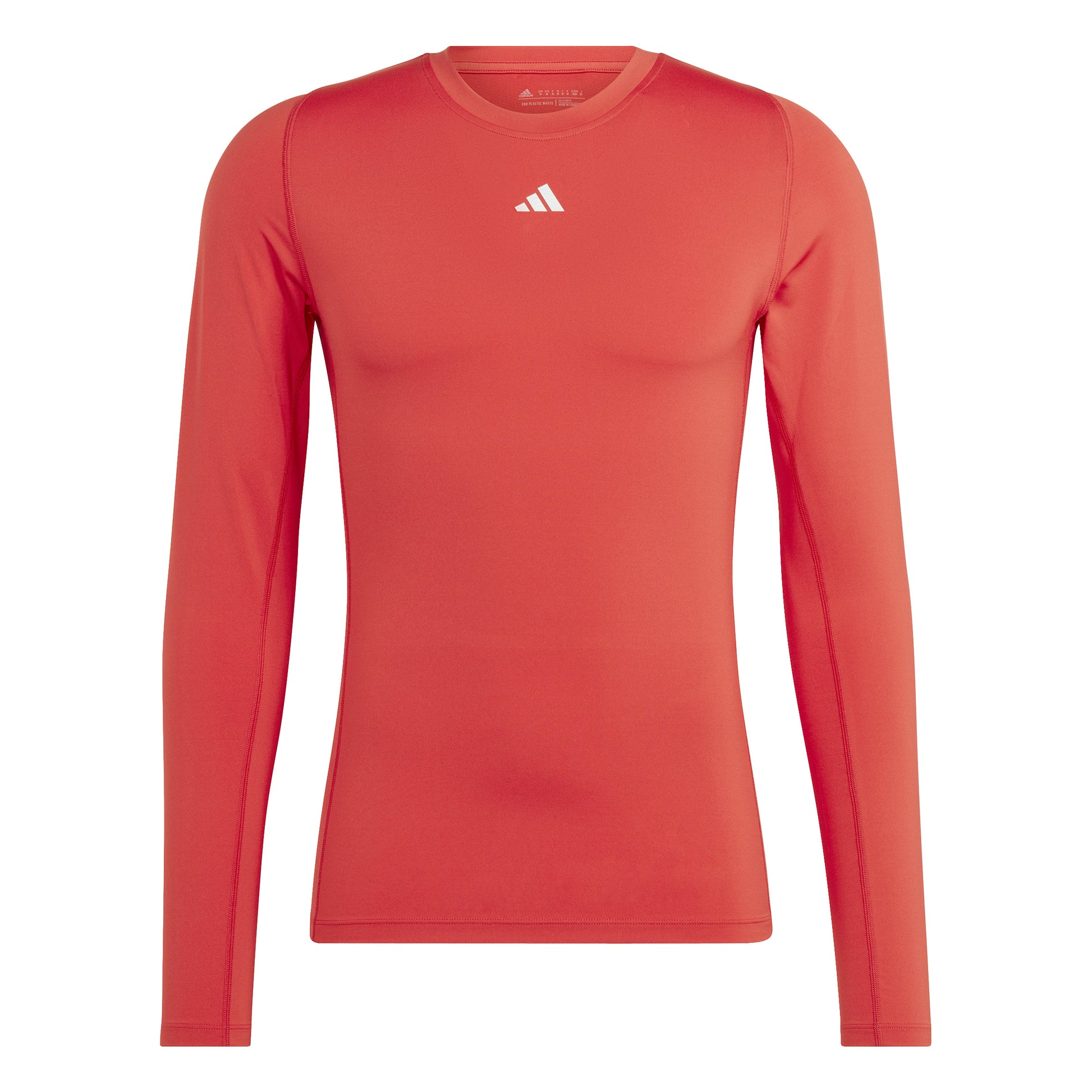 Adidas Tech-Fit Long Sleeve Tee Team College Red