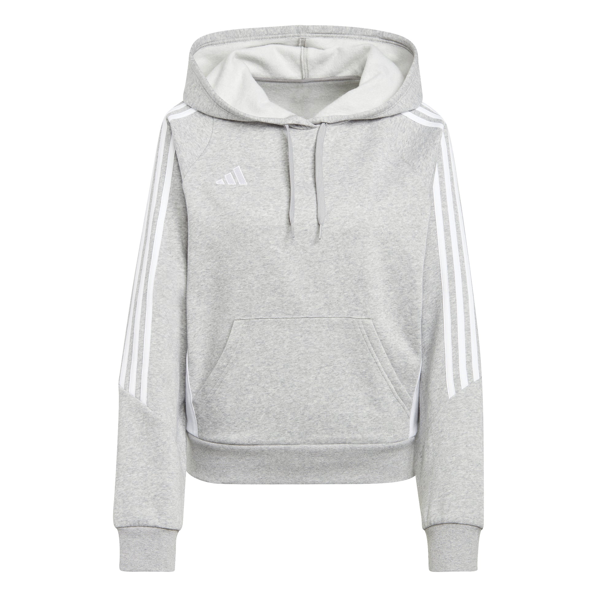 Adidas Tiro 24 Womens Sweat Hoodie Medium Grey Heather/White