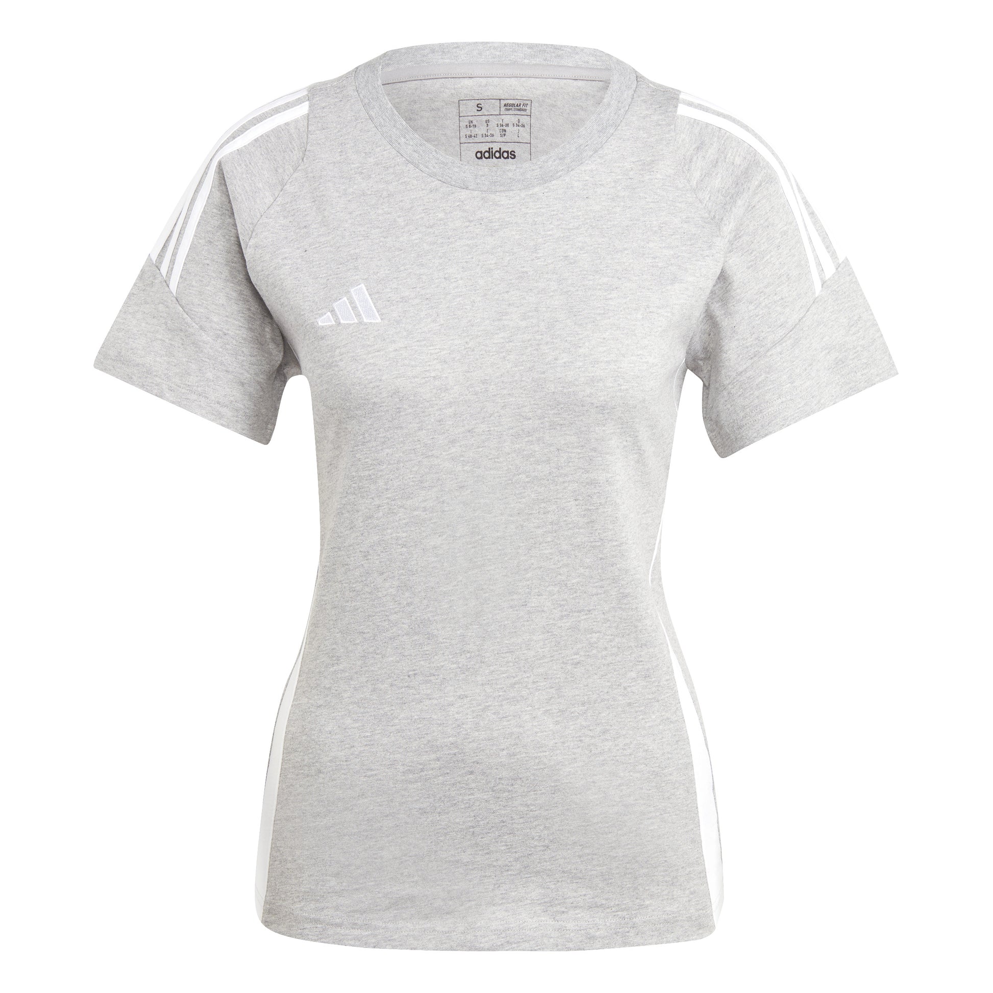 Adidas Tiro 24 Womens Sweat T-Shirt Medium Grey Heather/White