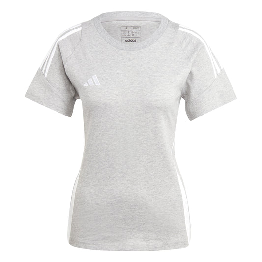 Adidas Tiro 24 Womens Sweat T-Shirt Medium Grey Heather/White