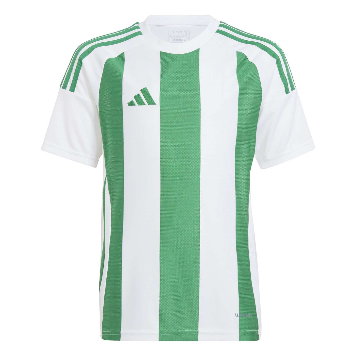 Adidas Striped 24 Junior Jersey White/Team Green