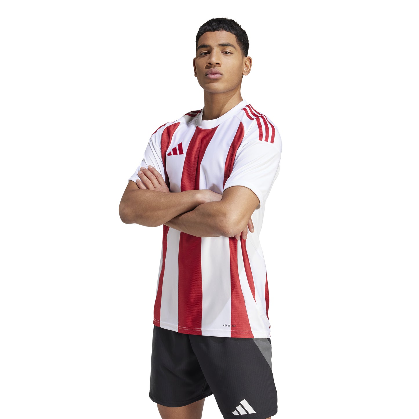 Adidas Striped 24 Jersey White/Team Power Red