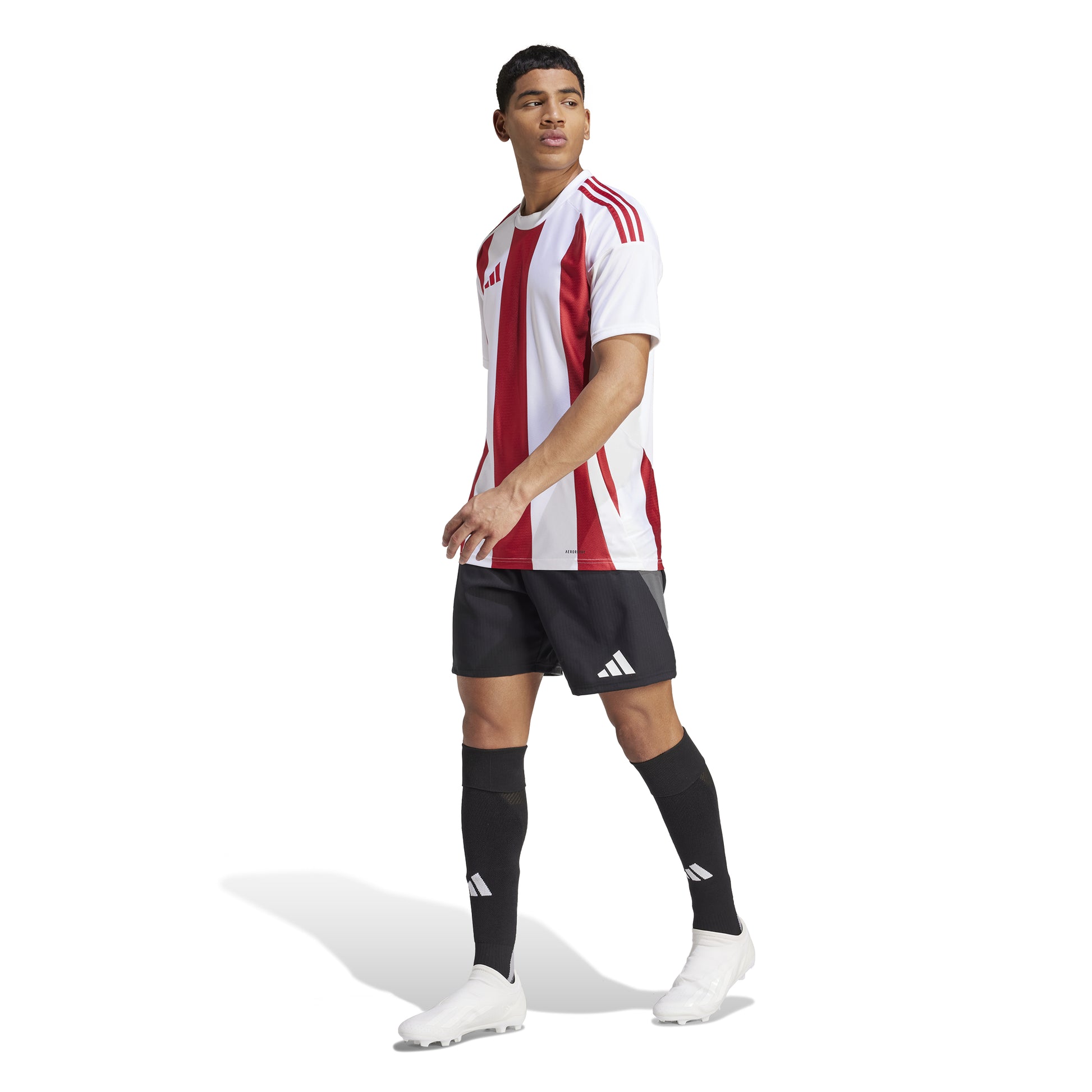 Adidas Striped 24 Jersey White/Team Power Red