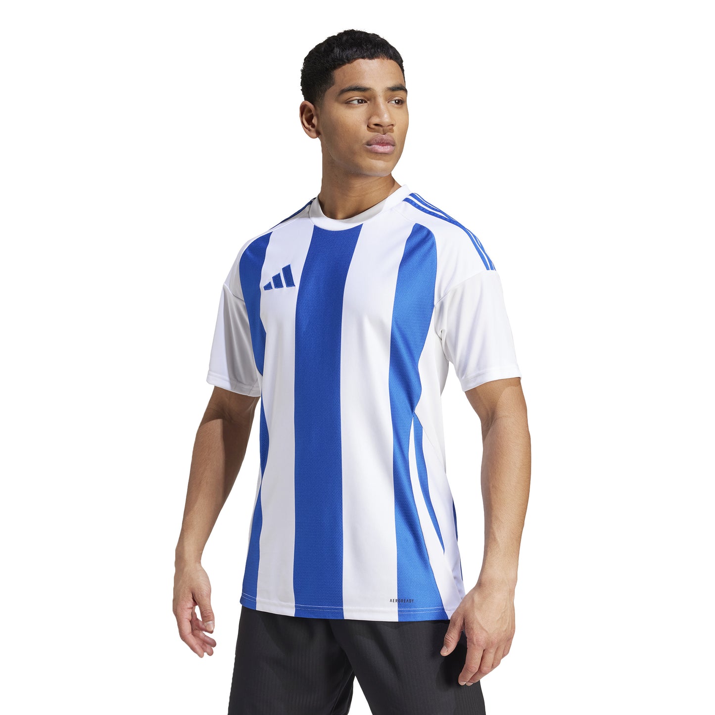 Adidas Striped 24 Jersey White/Team Royal Blue