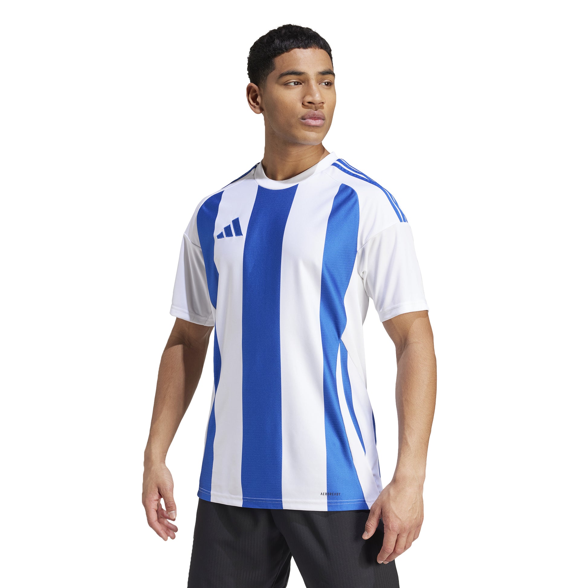 Adidas Striped 24 Jersey White/Team Royal Blue